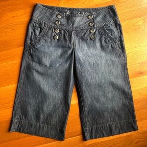 Level 99 Sailor Denim Capri Crop Anthropologie